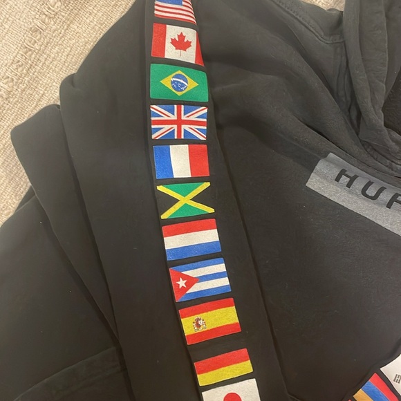 Huf Youth Flag Hoodie Size Xl - Picture 6 of 9